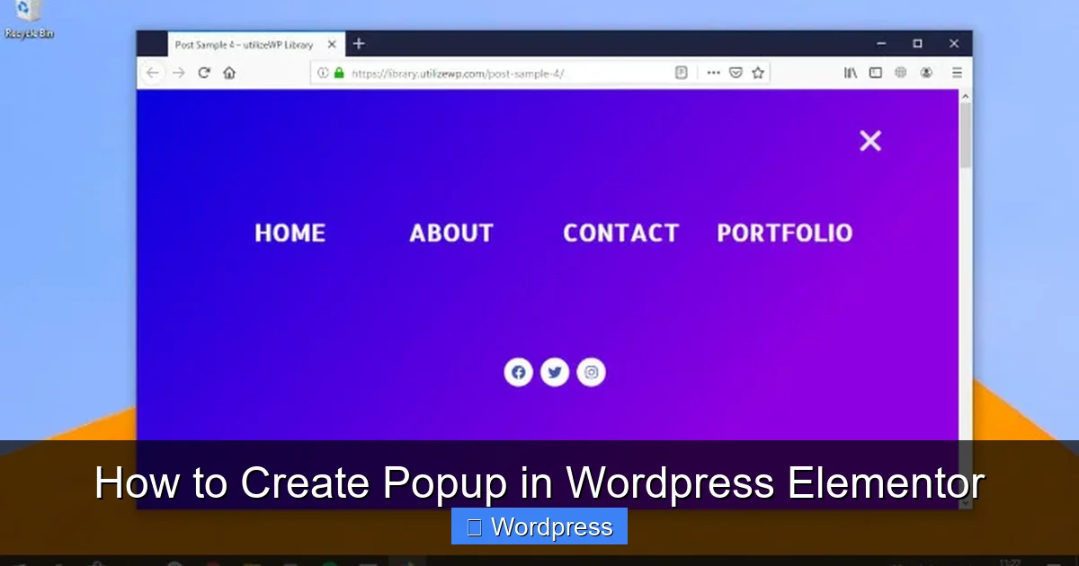 How to Create Popup in WordPress Elementor