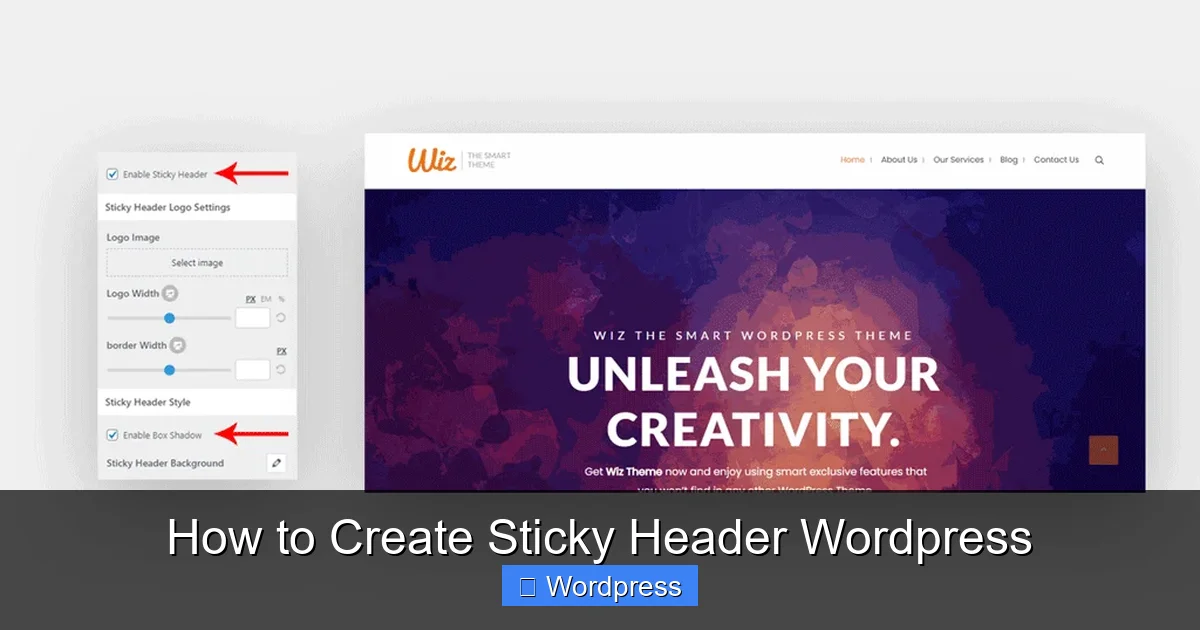 How to Create Sticky Header WordPress