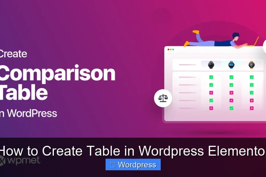 How to Create Table in Wordpress Elementor