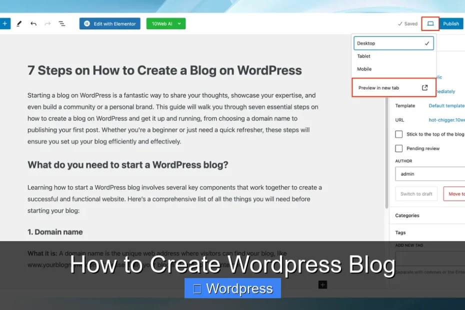 How to Create Wordpress Blog