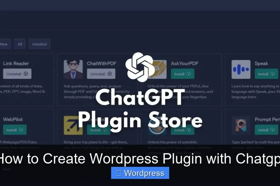 How to Create Wordpress Plugin with Chatgpt