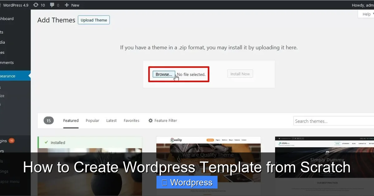 How to Create WordPress Template from Scratch