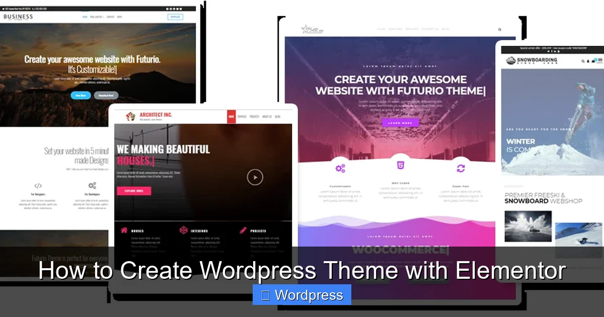 How to Create WordPress Theme with Elementor