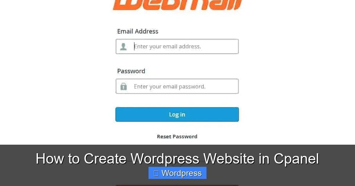 How to Create WordPress Website in Cpanel