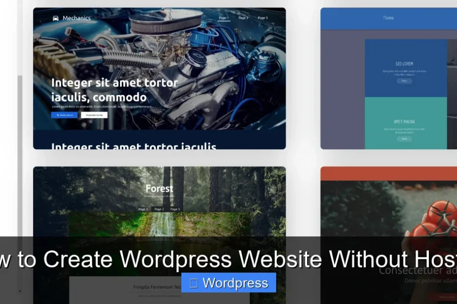 How to Create Wordpress Website Without Hosting