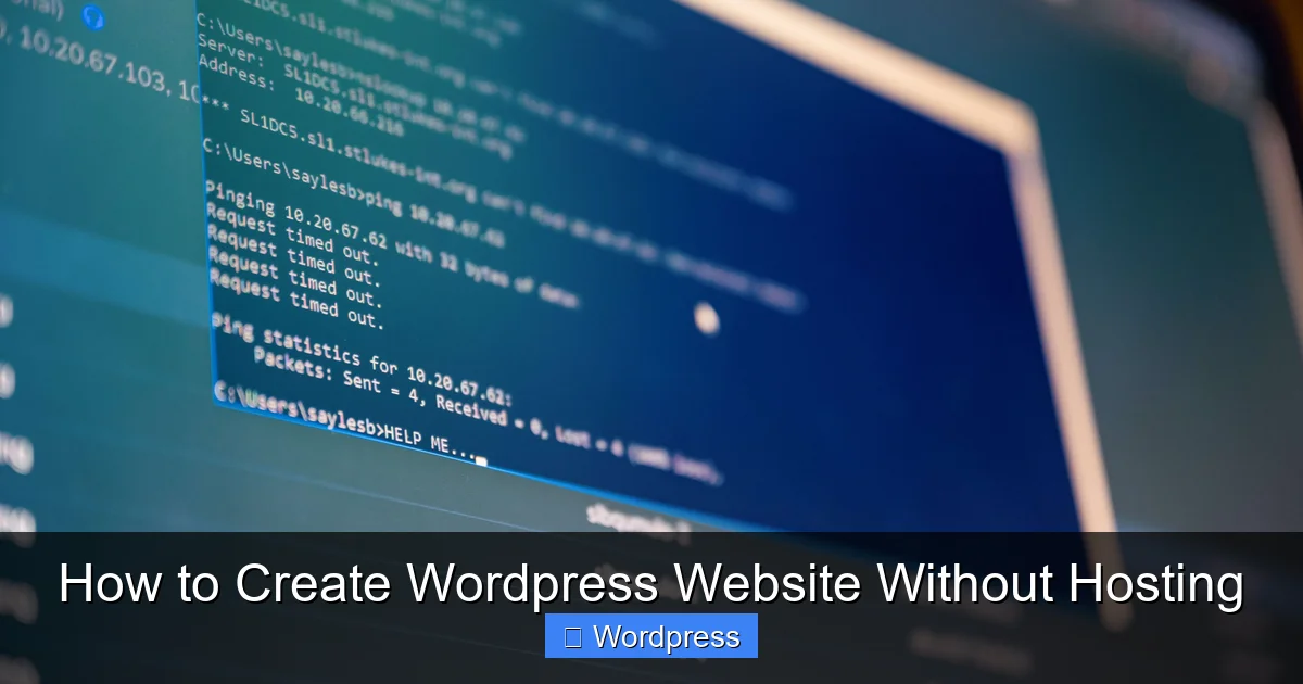 How to Create WordPress Website Without Hosting