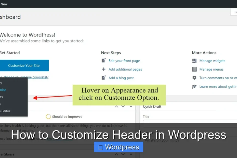 How to Customize Header in Wordpress