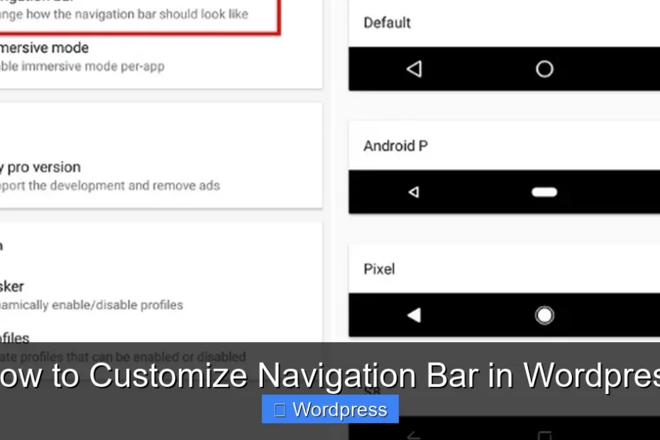 How to Customize Navigation Bar in Wordpress