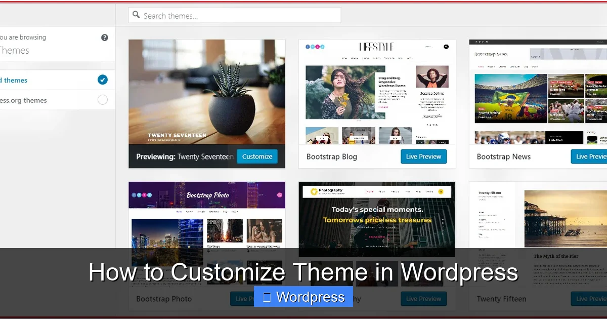 How to Customize Theme in WordPress