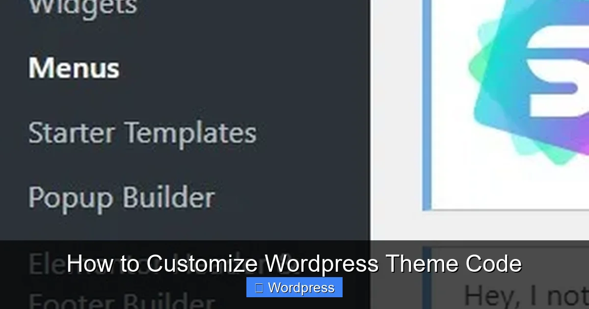 How to Customize WordPress Theme Code
