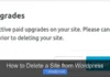 How to Delete a Site from WordPress