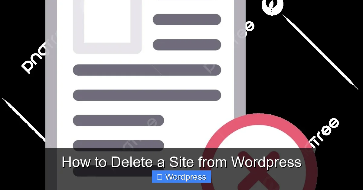 How to Delete a Site from WordPress