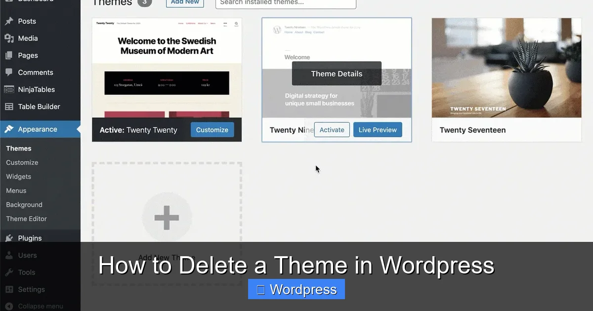 How to Delete a Theme in WordPress