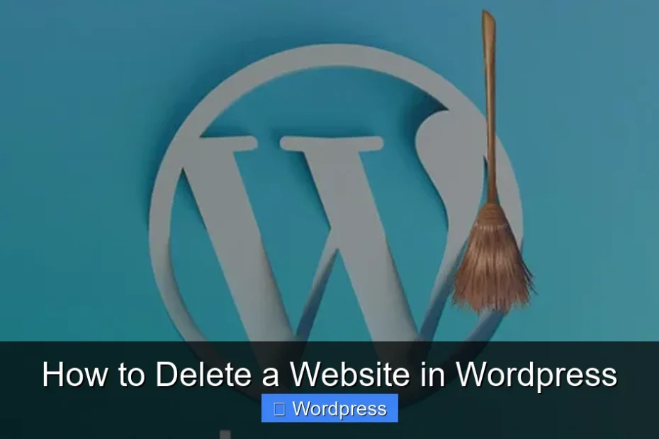 How to Delete a Website in Wordpress