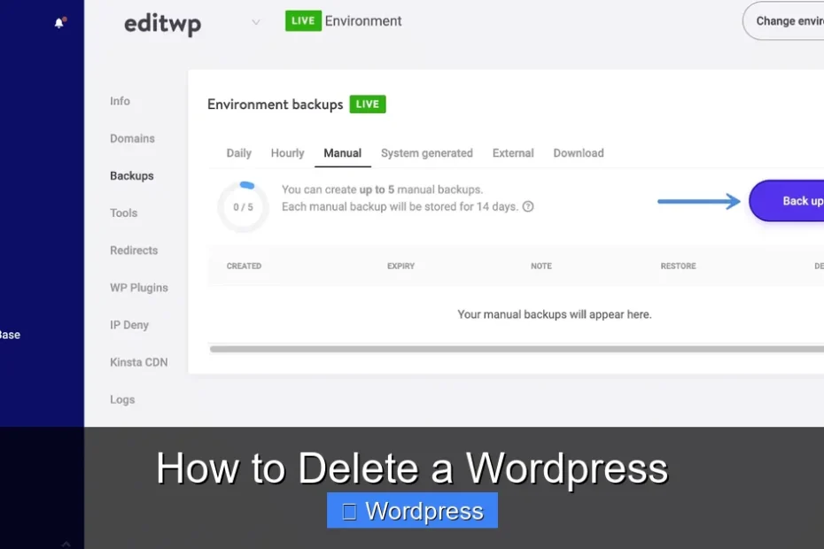 How to Delete a Wordpress