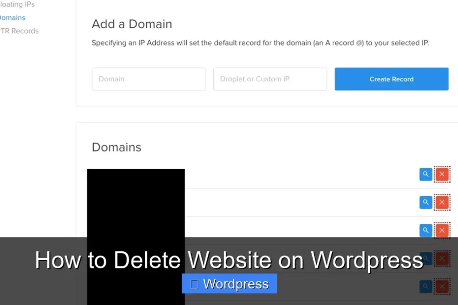 How to Delete Website on Wordpress