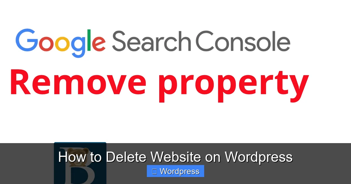 How to Delete Website on WordPress