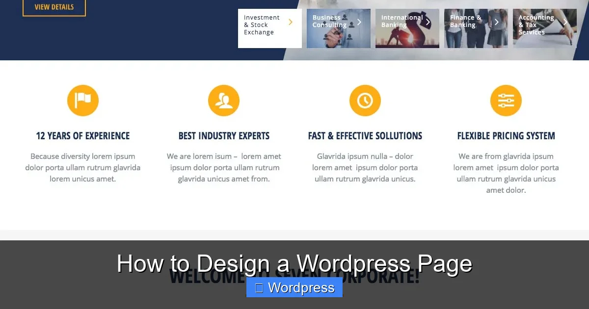 How to Design a WordPress Page