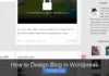 How to Design Blog in WordPress