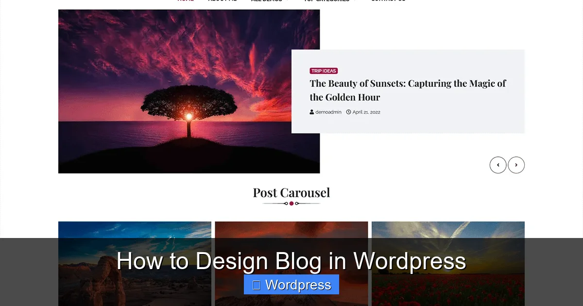 How to Design Blog in WordPress