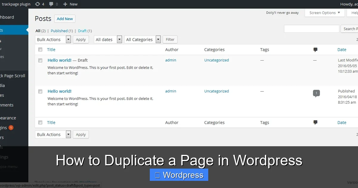 How to Duplicate a Page in WordPress