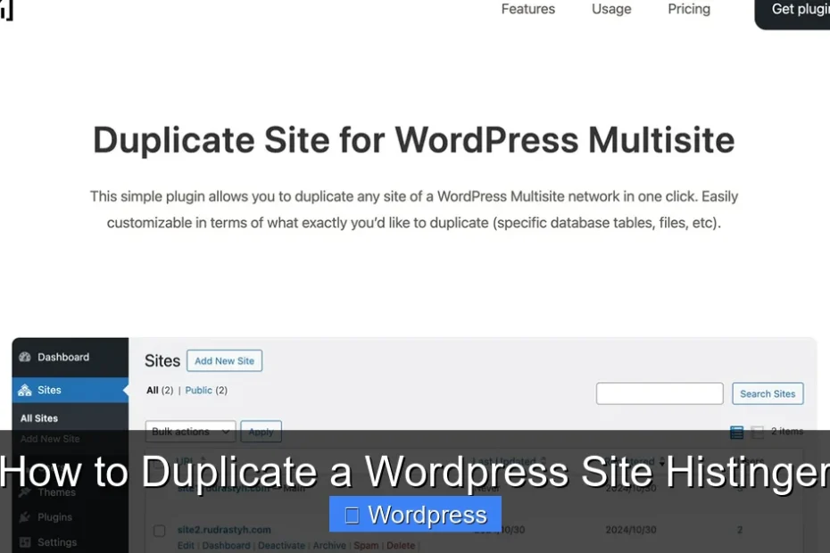 How to Duplicate a Wordpress Site Histinger