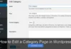 How to Edit a Category Page in WordPress