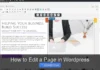 How to Edit a Page in WordPress