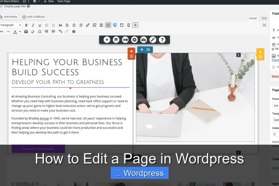 How to Edit a Page in Wordpress