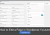 How to Edit a Page in WordPress Youtube