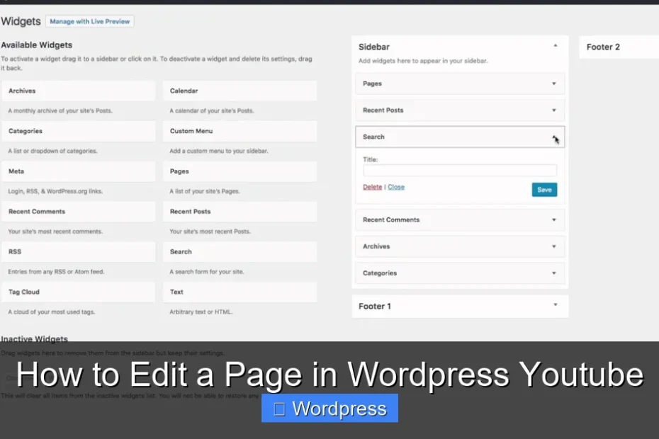 How to Edit a Page in Wordpress Youtube