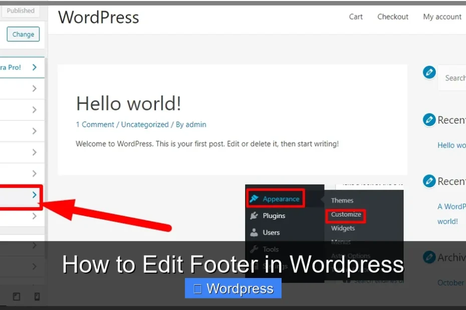 How to Edit Footer in Wordpress