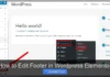 How to Edit Footer in WordPress Elementor