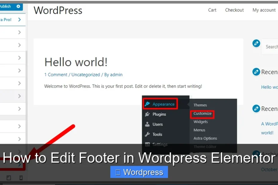 How to Edit Footer in Wordpress Elementor