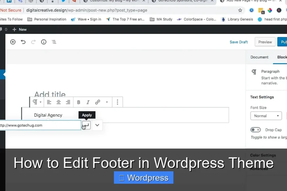 How to Edit Footer in Wordpress Theme