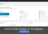 How to Edit Header in WordPress