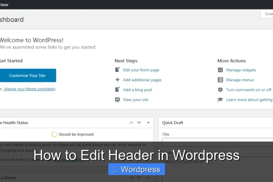 How to Edit Header in Wordpress