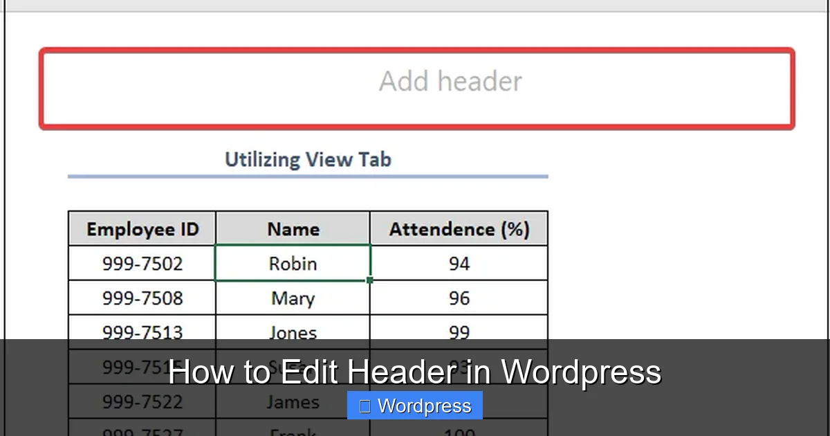 How to Edit Header in WordPress