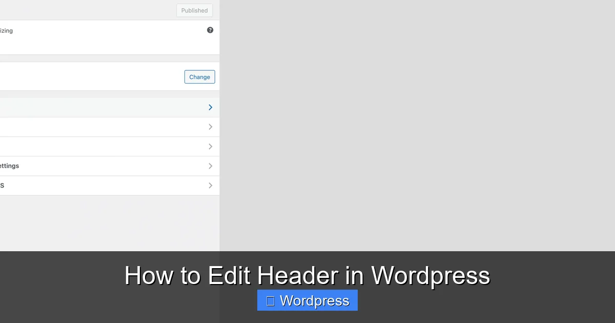How to Edit Header in WordPress