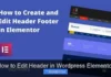 How to Edit Header in WordPress Elementor