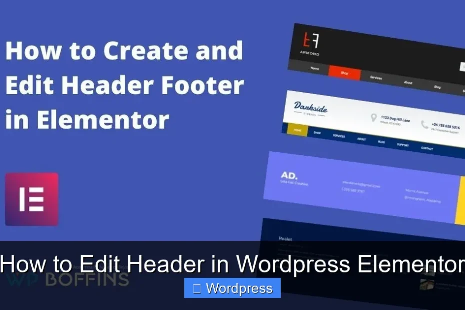 How to Edit Header in Wordpress Elementor