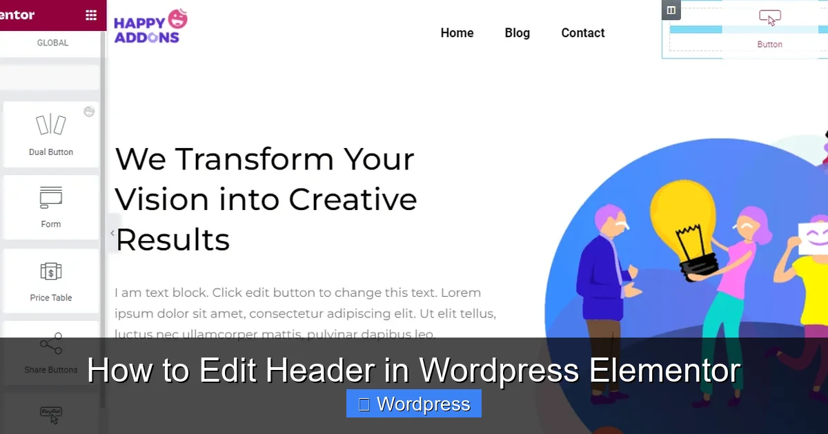 How to Edit Header in WordPress Elementor