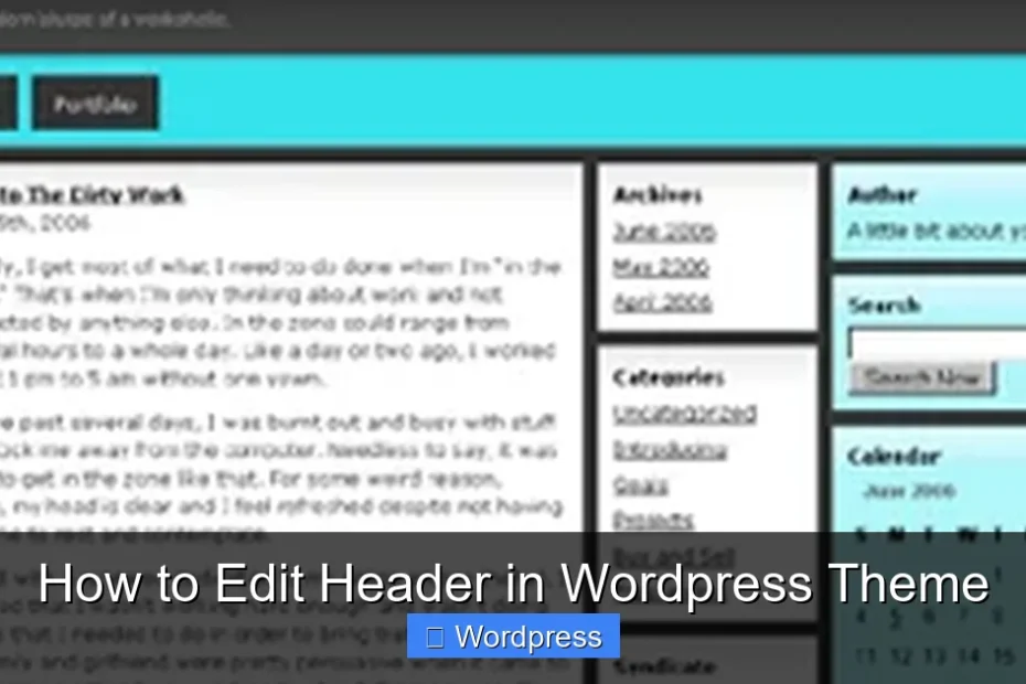 How to Edit Header in Wordpress Theme