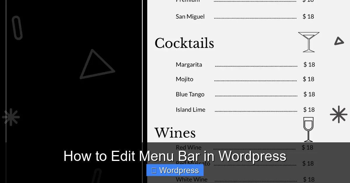How to Edit Menu Bar in WordPress