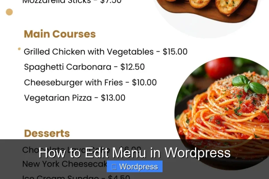 How to Edit Menu in Wordpress