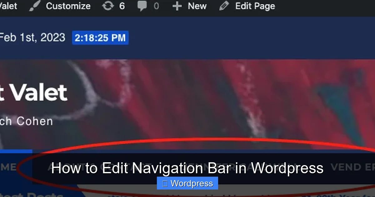 How to Edit Navigation Bar in WordPress