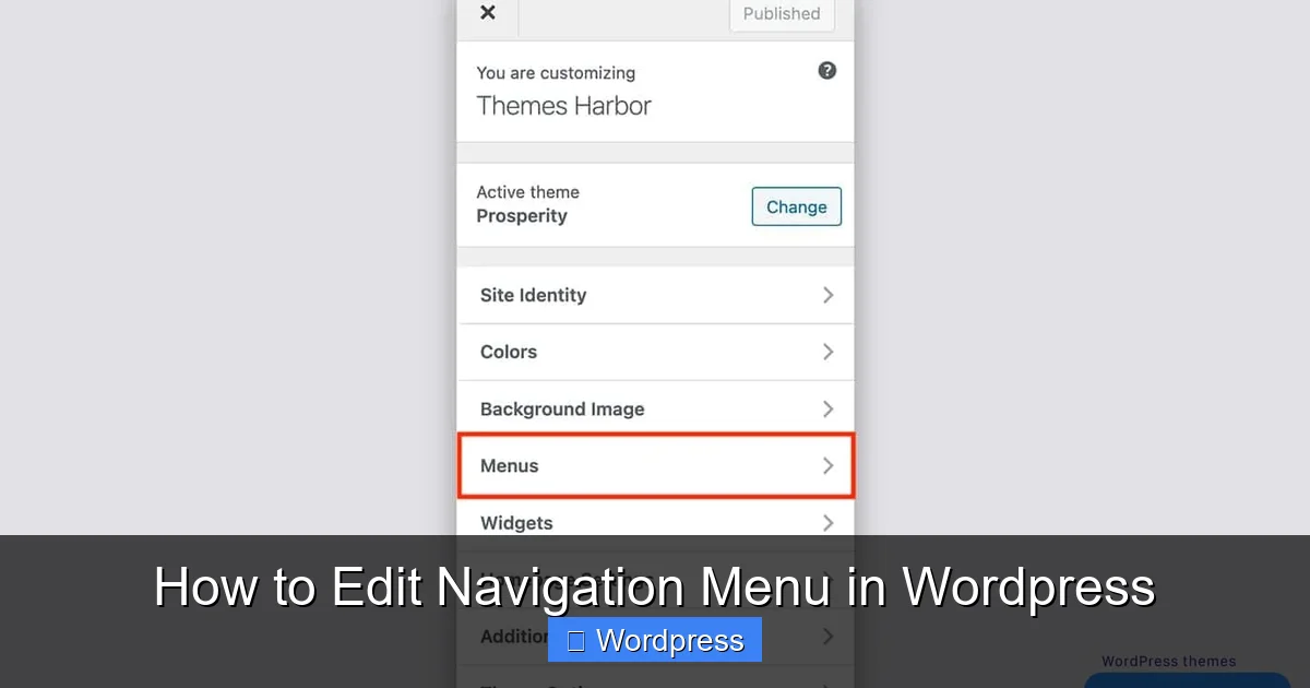 How to Edit Navigation Menu in WordPress