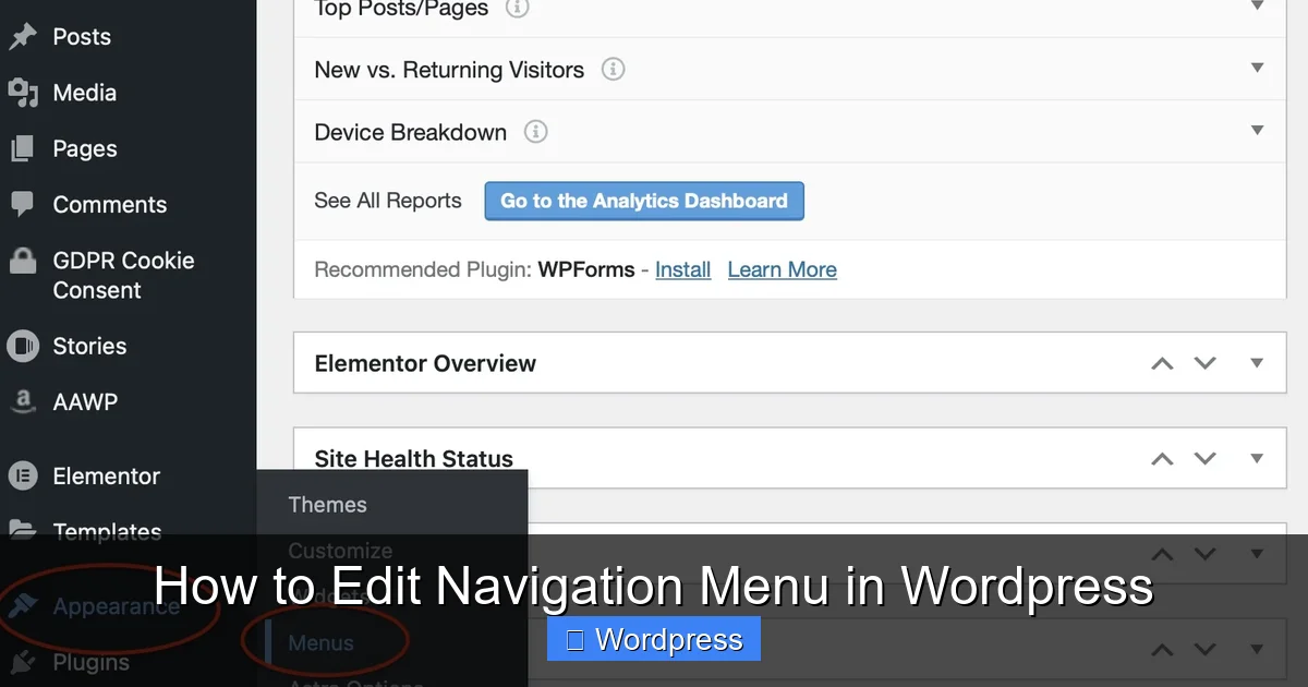 How to Edit Navigation Menu in WordPress
