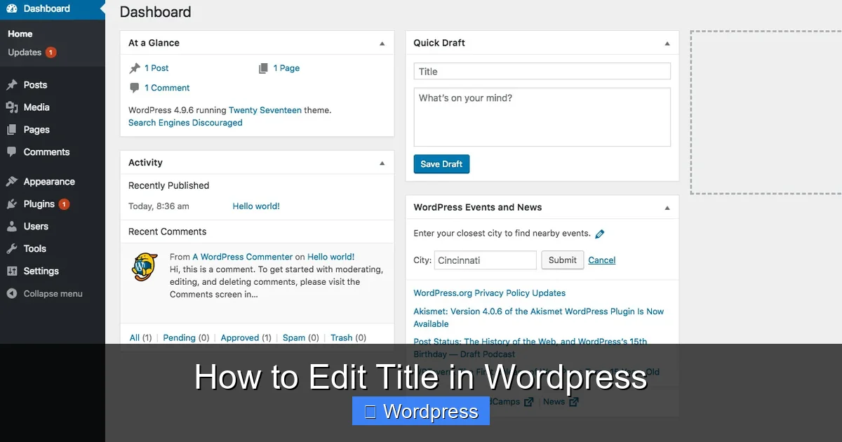 How to Edit Title in WordPress