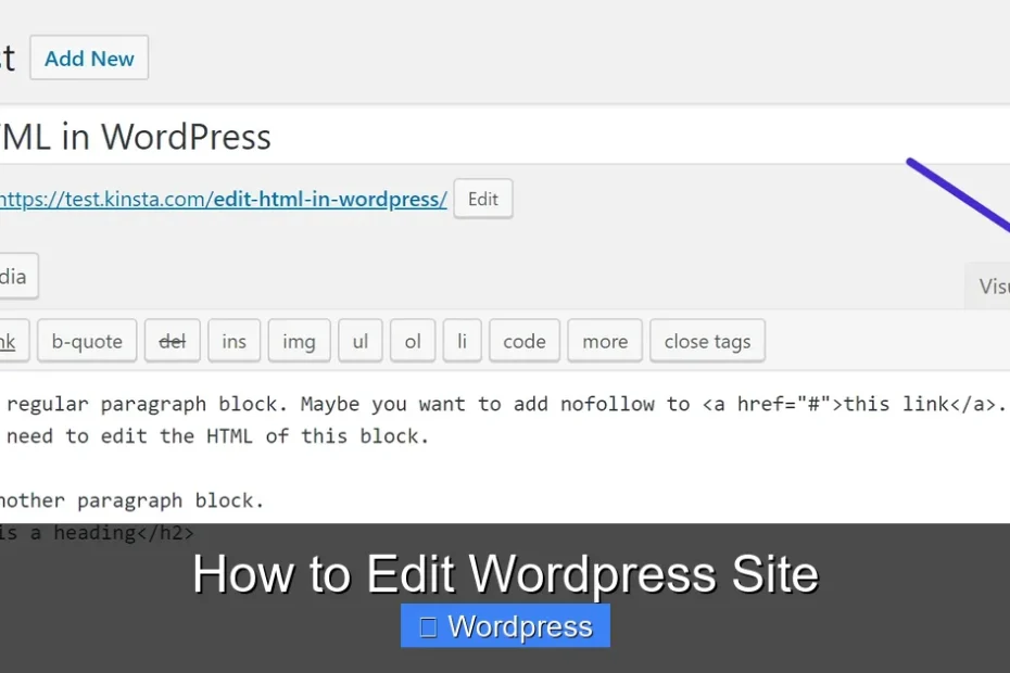 How to Edit Wordpress Site